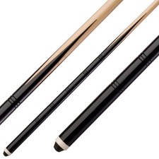 2x Billiard Billard Pool Cue Kö Queue STANDARD 112 cm einteilig Holz Kinderqueue