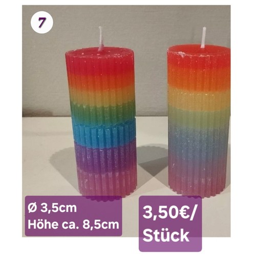 Stumpenkerze mit rillen klein - stumpenkerze,