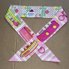 HERMES TWILLY Silk SCARF Pink