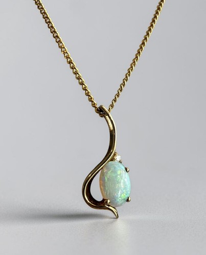 Opal anhänger gold mit - 9,
