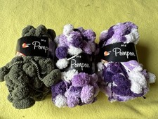 Neu  3 X 50g Pomponwolle Wolle