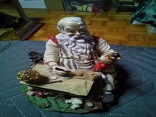 Alte Spieluhr Weihnachtsmann In Der Werkstatt