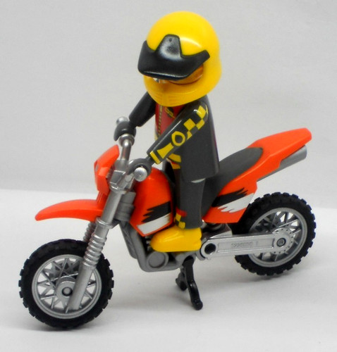 Biker mit motorrad - biker,
