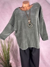 Damen Shirt Pulli Velours Samt