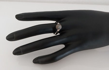 La Barca Ring mit diamantierter ruthenierter Kugel Silber von A.Sternen, Gr. 57