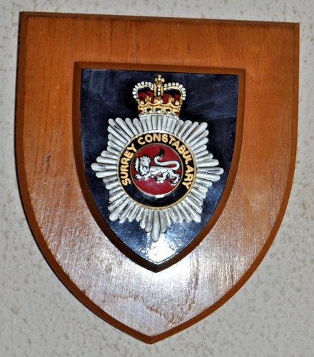 Surrey polizei plakette - surrey,