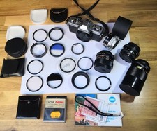 Spiegelreflexkamera-Set, Minolta XG-1, P-Adapter M42, Konverter, Filter, Linsen