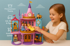 Prinzessinnen Schloss Spielset Puppenhaus mit Möbeln & Figuren Mehrstöckig