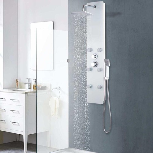 Duschpaneel glas 6 130 - glas, 25×44,6×130