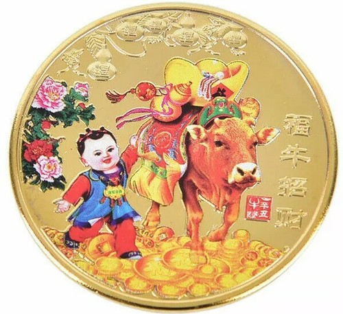 Lunar ochse 2021 medaille - -,