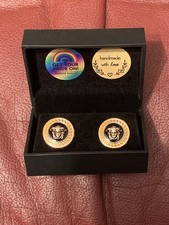 Vintage VERSACE Knopf Ohrringe