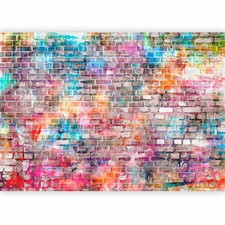 STEINWAND ZIEGEL MAUER BUNT