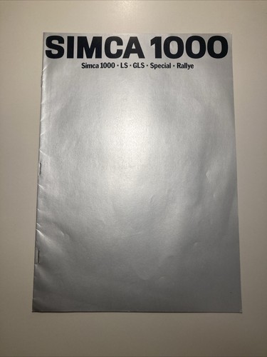 1970 prospekt simca 1000 - 1970,