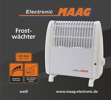 Frostwächter 500 Watt Elektro Heizer für Keller Garage Container Wand u. Stand 