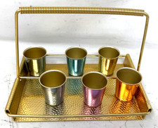 DDR Schnapsglas mit Tablett 6