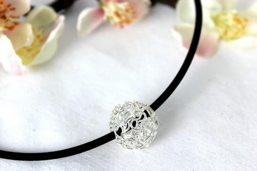 Silber perle band - silber,