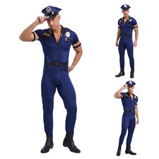 Herren Bohrmeister Themenparty Polizei Kostüm Cosplay Cop Uniform Sexy Karneval