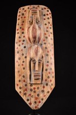 22158 A Primitive African Ijo / Ijaw Mask Plank Nigeria