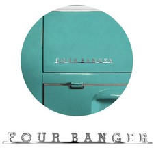 Edelstahl Heckemblem „Four