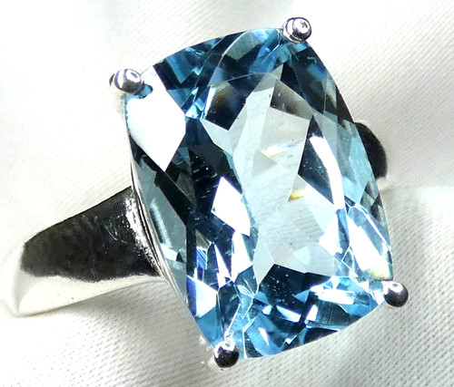 Ring blautopas 925 silber - blautopas,