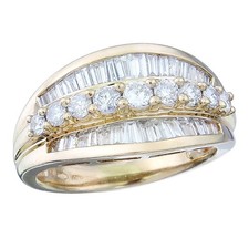 Ring brilliant baguette and