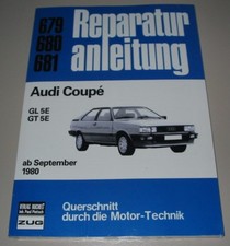 Reparaturanleitung Audi Coupe Typ 81 B2 GL 5E GT 5E 5 Zylinder ab 09/1980 Buch!