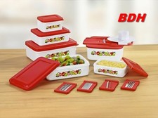 2 x Frischhaltedosen mit Multireibe Vorratsdosen Aufbewahrungsdosen Küchenreibe