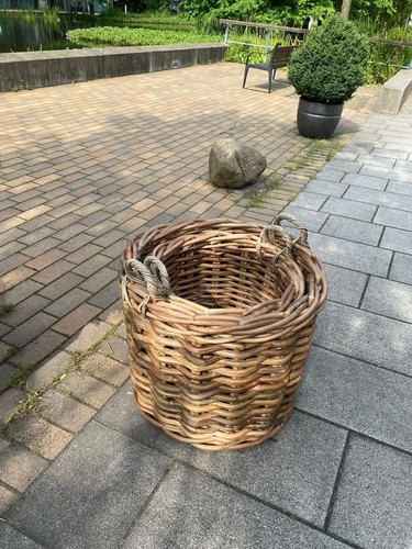 Rattan kubu korb - rattan, natur,rund,2