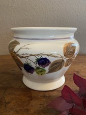 Keramik Blumentopf Pflanztopf Topf Vintage Blumen Brombeeren