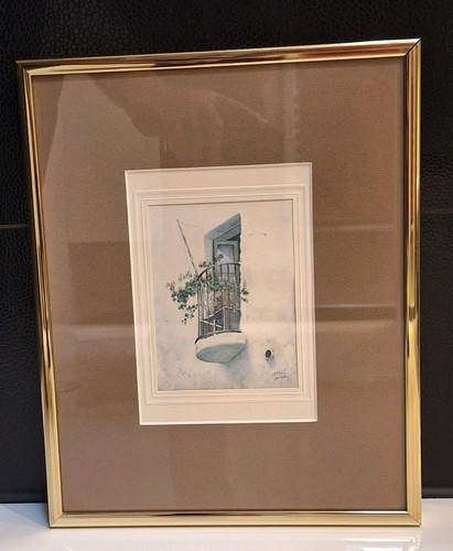 Lithografie radierung balkon - lithografie,