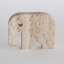 FRATELLI MANELLI, ITALIEN | Brutalistische Travertin Elefanten Skulptur (1970)