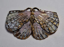 Antike Brosche hart vergoldet