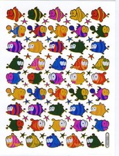 Aufkleber Lustige Fische