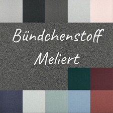Bündchenstoff Meliert Meterware BIO Schlauchware TEX 100 zertif Bündchen ab 25cm