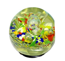 Alter geschliffener 5 Blasen Briefbeschwerer Paperweight, Böhmen PW-301