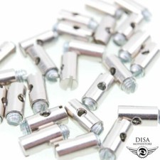 25x Schraubnippel Einstellnippel Bowdenzug Gaszug 5x10mm für Mofa Moped Roller