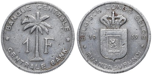 Belgisch kongo franc 1959 - kongo,