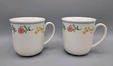 2x TCM Kaffeebecher, Kaffeetasse, Blumendekor, Tchibo, Streublumen