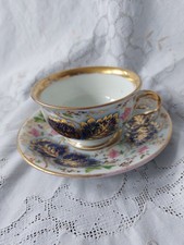 Pirkenhammer Březová Böhmisches Porzellan antik handbemalt Tasse Untertasse 