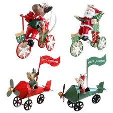 Retro Eisen Weihnachtsmann Flugzeug Ornament für Christbaumschmuck