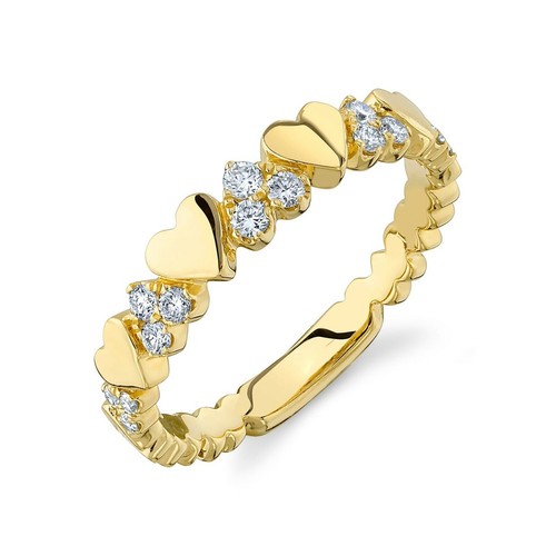 Diamant herz bandring 14k - bandring,