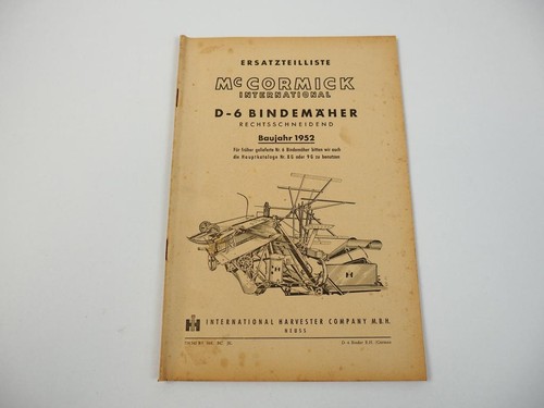 Ihc cormick 6 bindemäher - ihc, d-6