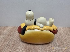 Snoopy - Hotdog Spardose / Sparbüxe / Keramik / von 1966 / 12×11cm