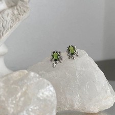 Grüne Ohrringe 925 Silber –