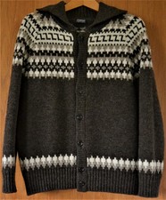 Herren-Strickjacke v. März München, Gr.50, Norwegermuster,Schurwolle