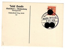 Sudetenland REICHENBERG 13 auf blanko-Karte (DA2485