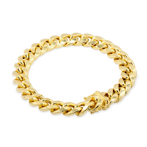 14k gelbgold 11mm herren miami - gelbgold,