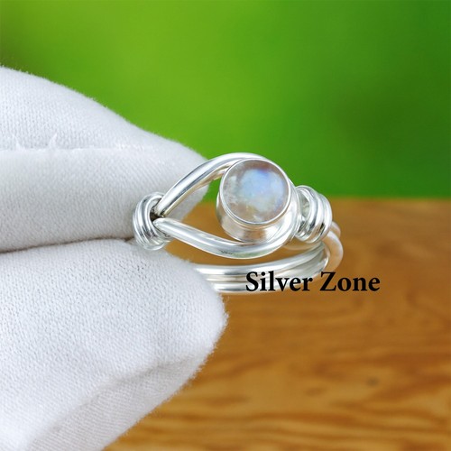 Regenbogen mondstein ring - regenbogen,