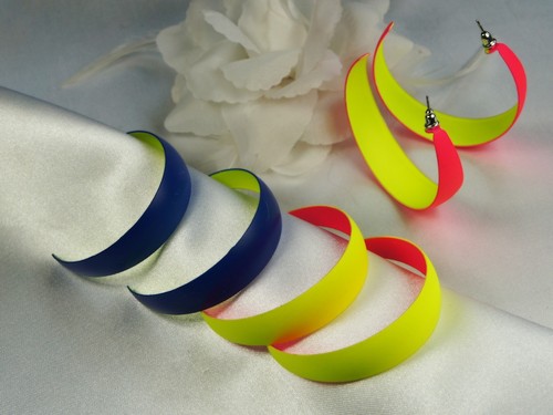 Ohrringe creolen trendy - trendy, neon