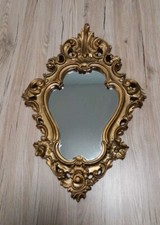 Vintage DEPOSE D. V. Spiegel Wandspiegel Shabby Goldfarben Oval  52,5 X 36,5 cm 